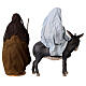 Nativity scene set Joseph and expecting Mary on donkey 30 cm s9