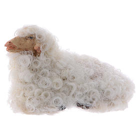 Nativity set accessory resting sheep 12 cm mixed colors