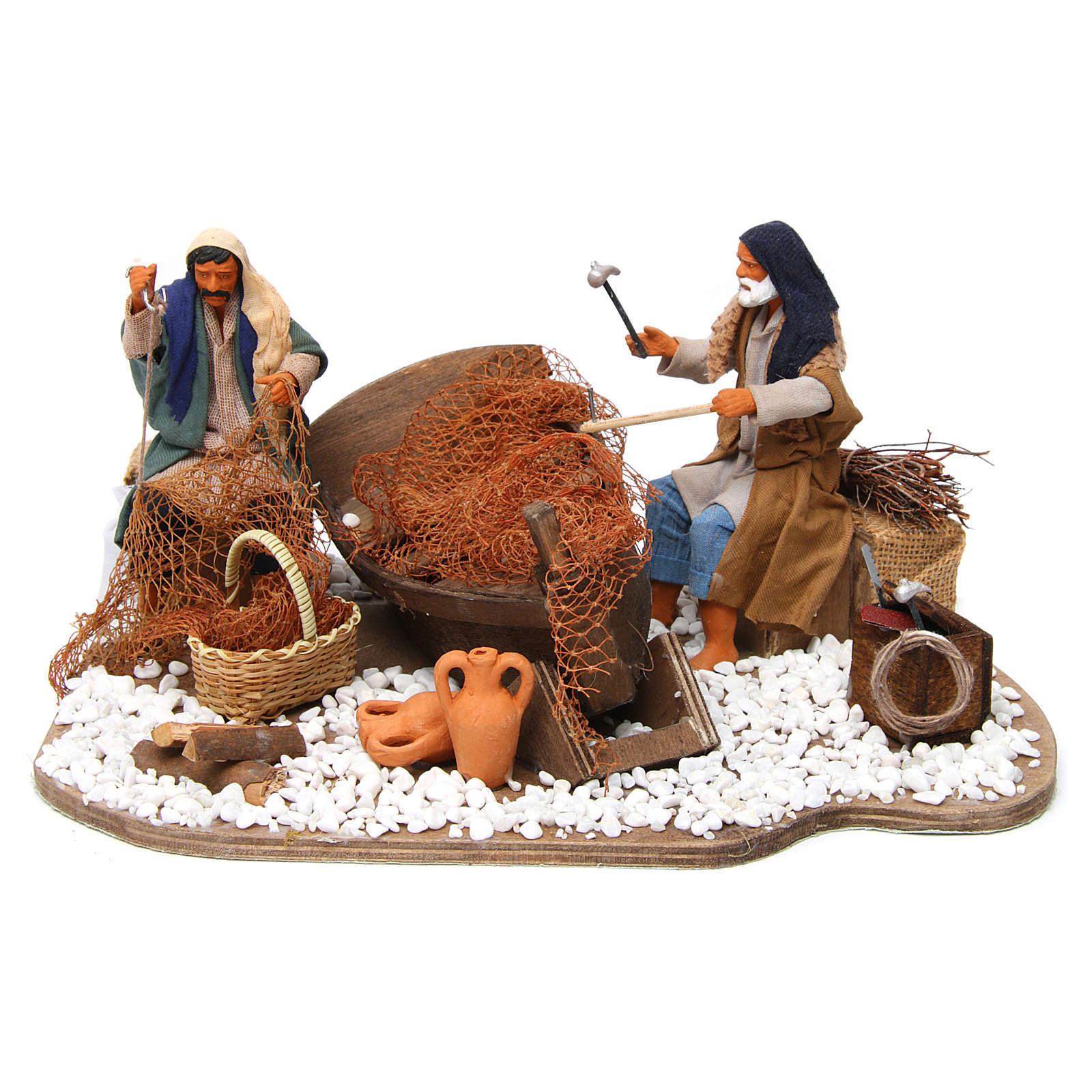 Animated nativity scene, fishermen 14 cm | online sales on HOLYART.com