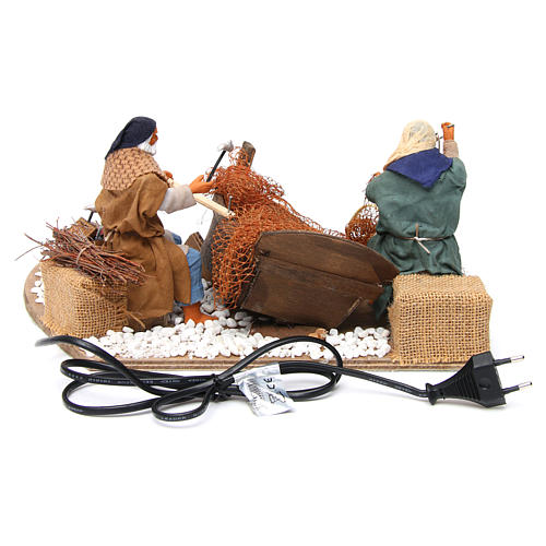 Animated nativity scene, fishermen 14 cm 4