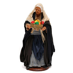 Nativity set figurine, woman with basket14 cm