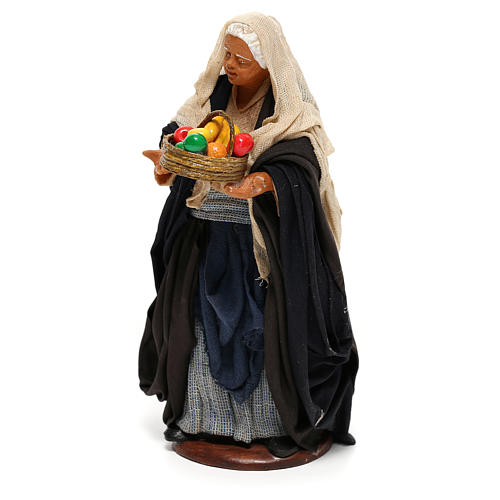 Nativity set figurine, woman with basket14 cm 3