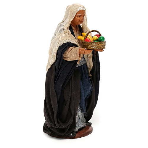 Nativity set figurine, woman with basket14 cm 4