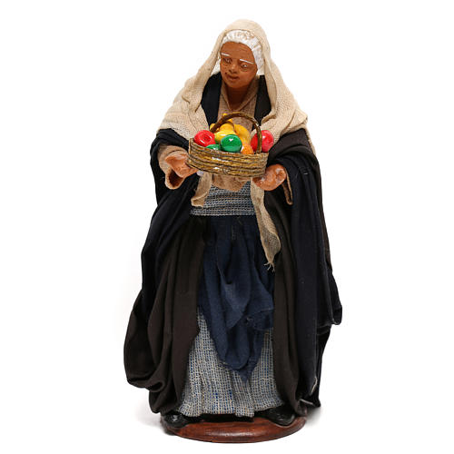 Nativity set figurine, woman with basket14 cm 1