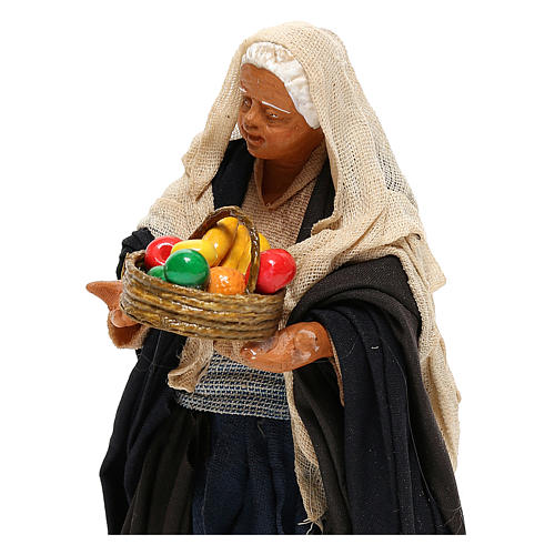 Nativity set figurine, woman with basket14 cm 2