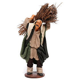 Lenhador com madeira 14 cm