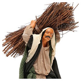 Lenhador com madeira 14 cm