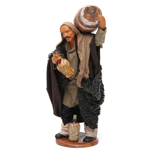 Nativity set accessory Man with barrel and flask 14 cm figurine 3