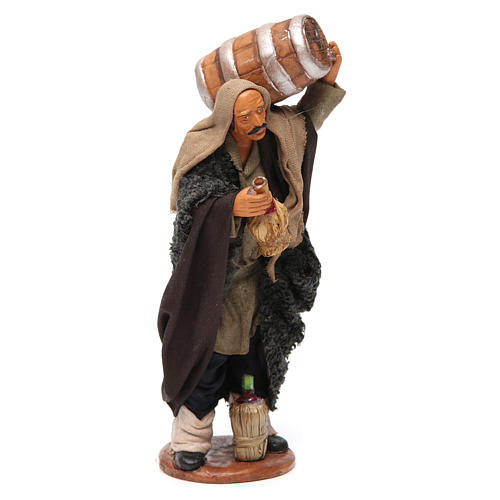 Nativity set accessory Man with barrel and flask 14 cm figurine 4