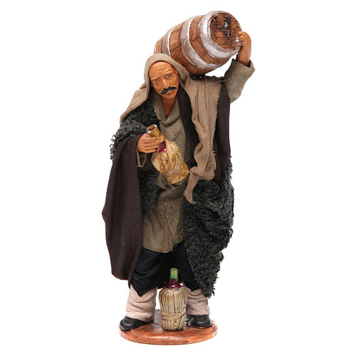 Nativity set accessory Man with barrel and flask 14 cm figurine 1