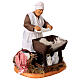 Nativity set accessory woman making bread 14 cm figurine s3