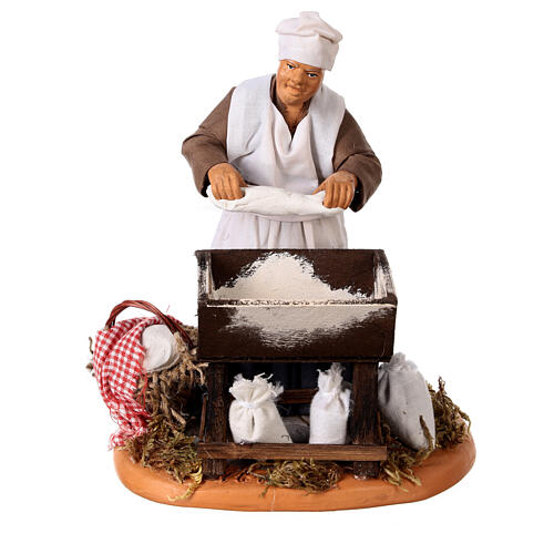 Nativity set accessory woman making bread 14 cm figurine 1