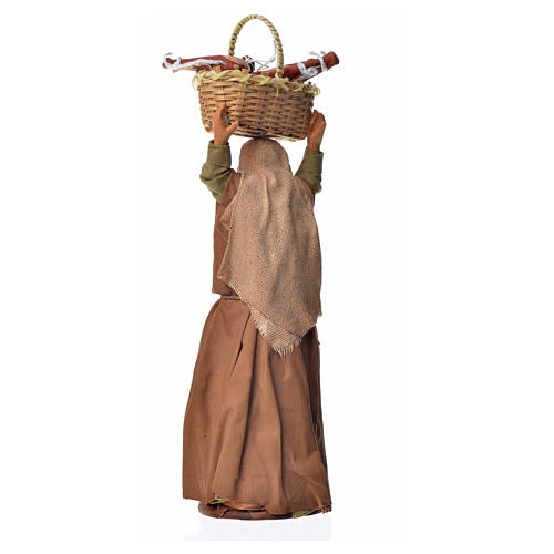 Nativity set accessory woman with bread 14 cm figurine 2