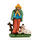 Nativity scene figurine Shepherd with pipe and sheep 10cm s1