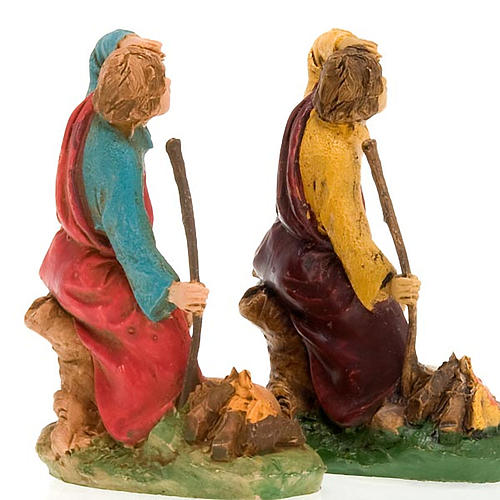 Nativity scene figurine Shepherd with dog 10cm 3