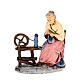 Nativity set figurine, woman spinning wool 10cm s1