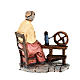 Nativity set figurine, woman spinning wool 10cm s2