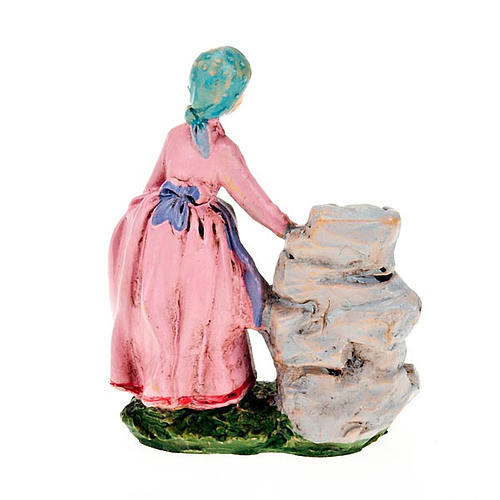 Nativity set figurine, woman with buckets 10cm 2