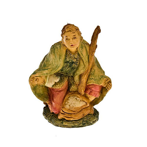 Nativity scene figurine, shepherd on his knees 10cm 1