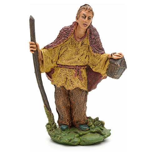 Nativity set figurine, shepherd with stick and lantern 1