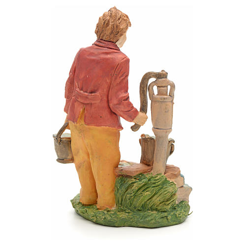 Nativity set figurine, young boy at the fountain 13cm 2