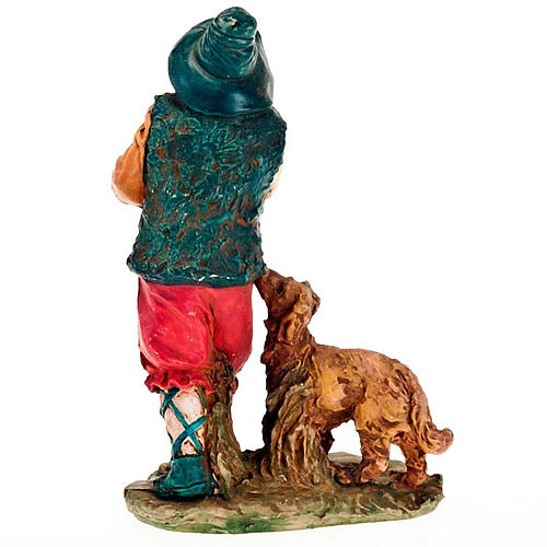Nativity set figurine, piper with dog 2