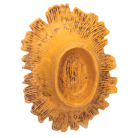 Statue Gesù Bambino: Bambinello con culla dorata per presepe cm 18 Statue Gesù Bambino: Bambinello con culla dorata per presepe cm 18