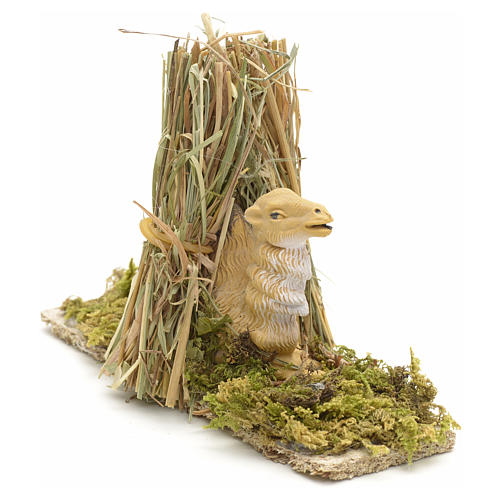 Nativity Scene figurine, camel with hay 10cm 2