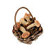 Nativity set accessory, basket of mushrooms s1