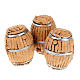 Nativity set accessory, set of 3 wood-effect barrels s1
