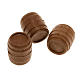 Nativity set accessory, set of 3 dark wood-effect barrels s2