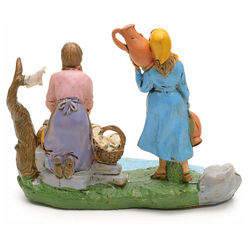 Nativity setting, washerwoman and woman figurines 2