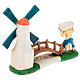 Nativity setting, miller with windmill and bridge 10cm s2