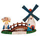 Molinero molino puente 10 cm ambientación belén s1