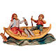 Nativity setting, fisherman in a boat with fish 8cm s1