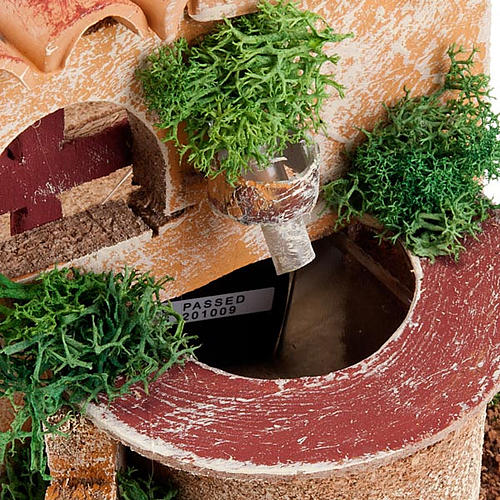 Fontana presepe elettrica tegole muschio 2.5 watt 3