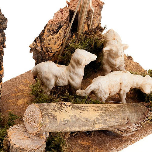 Nativity setting, sheep and trees 8 - 10 cm 2