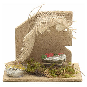 Lebensmittel-Miniaturen: Geschaeft von Obst und Gemuese mit Vorbau fuer Krippe Lebensmittel-Miniaturen: Geschaeft von Obst und Gemuese mit Vorbau fuer Krippe