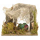 Banchetto di frutta con tenda e piante presepe s1