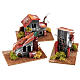 Nativity set accessory, paperboard coloured houses s1