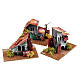 Nativity set accessory, paperboard coloured houses s2