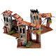 Nativity set accessory, paperboard house with porch. 3 pieces s1