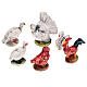 Pollame presepe set 6 pz. cm 9-13 s1