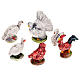 Aves de capoeira presépio conjunto 6 peças 9-13 cm s1