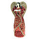 Red glitter resin angel statuette with book s1