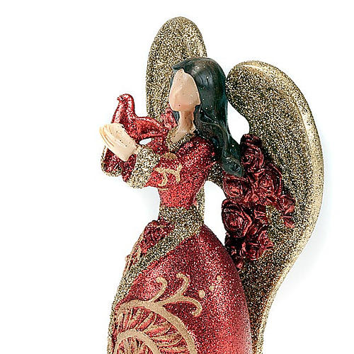 Resin angel statuette with dove 3