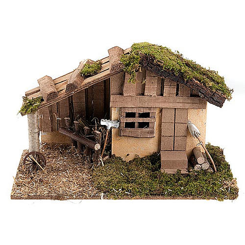 Provencal-style stable for nativity set 43x24x25cm 1