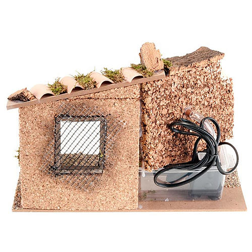 Fontana elettrica presepio muro mattoncini 6 watt 2