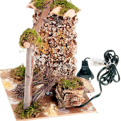 Fuoco elettrico per presepe con muretto 20x14x16 2