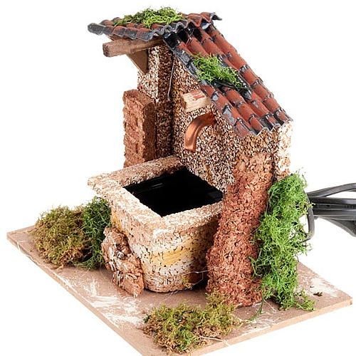 Fontana per presepe elettrica con tetto 2 watt 3